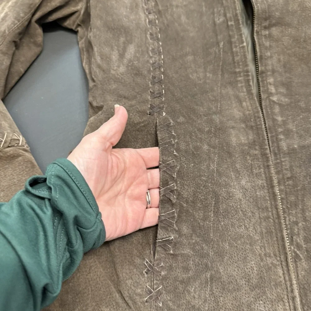 Kasper Women's  Leather Jacket Size Small Cottagecore‎ Hippie Boho
